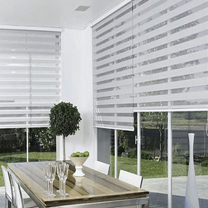 Designer Luxe Room Darkening Zebra Blinds 10184