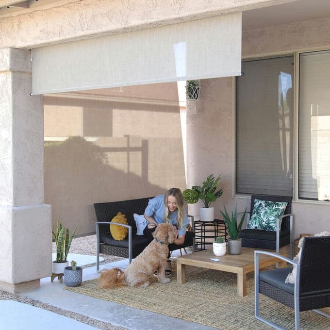 Designer Outdoor Solar Roller Shades 10123