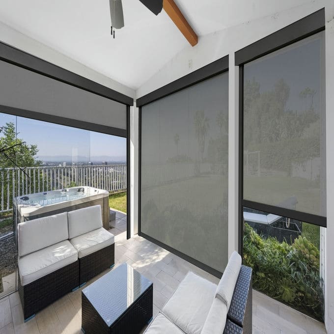 Designer Retractable Side-Track Patio Screens 11023