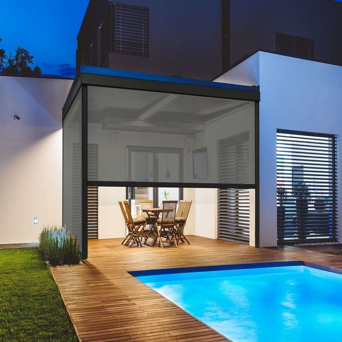 Designer Retractable Side-Track Patio Screens 11024