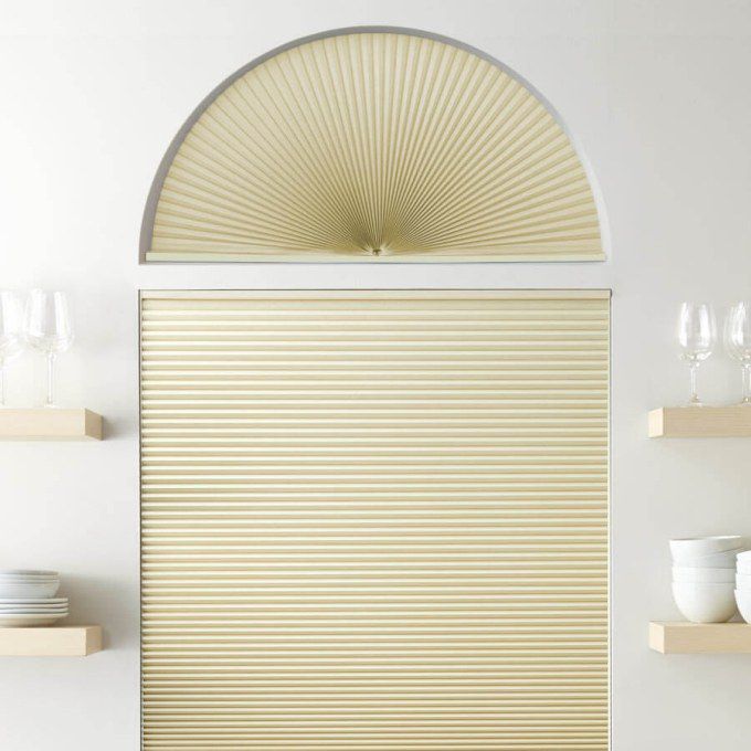 Double Cell Blackout Arch Window Shades 7321