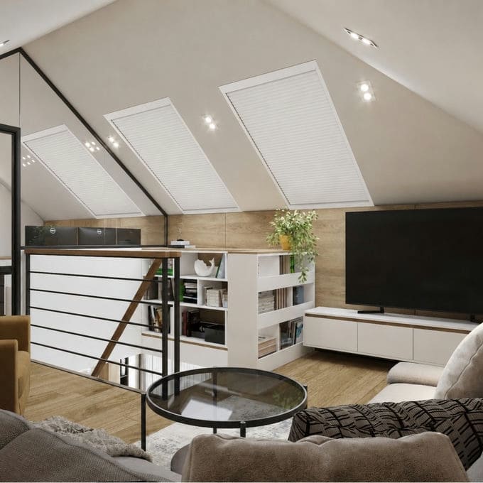 Motorized Blackout Skylight Shades 11078