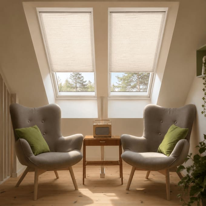 Motorized Light Filtering Skylight Shades 11071