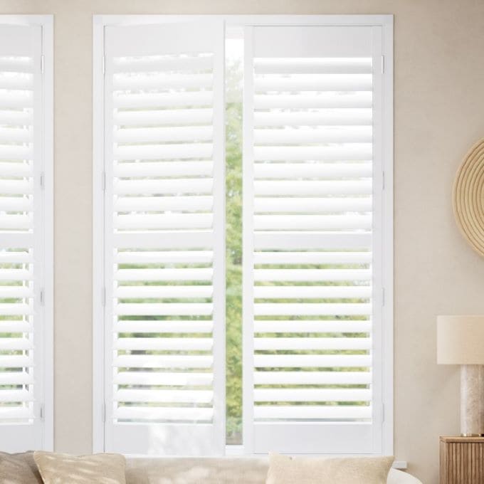 No-Drill Faux Wood Shutters
