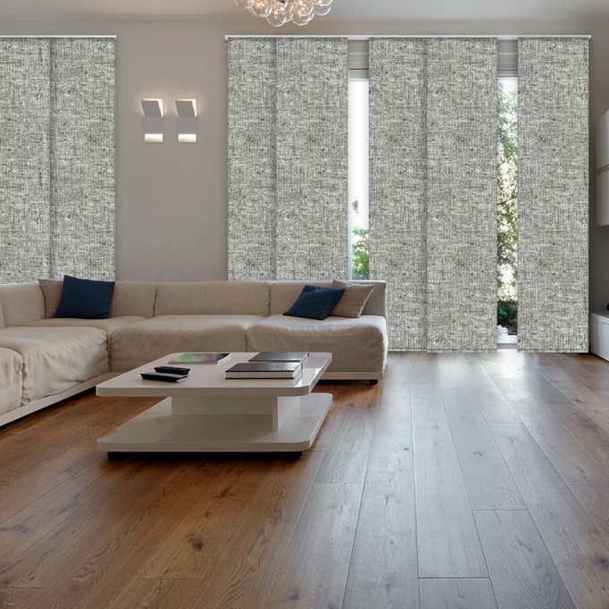 Premium Blackout Fabric Panel Track Blinds 8334