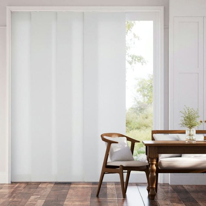 Premium Light Filtering Fabric Panel Track Blinds