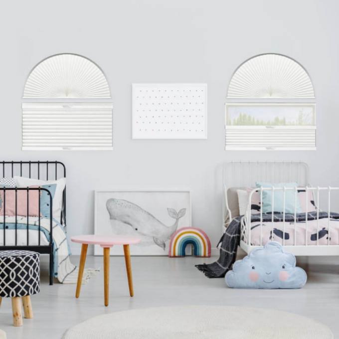 Single Cell Blackout Arch Window Shades 7306