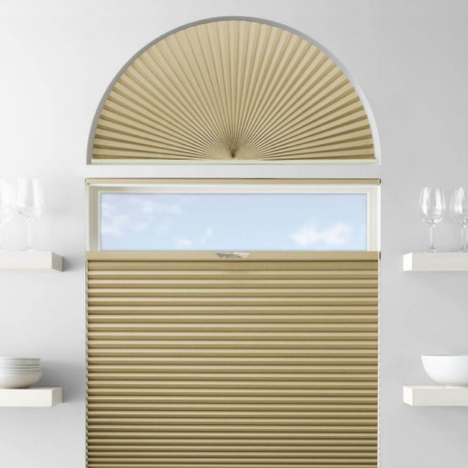 Single Cell Blackout Arch Window Shades