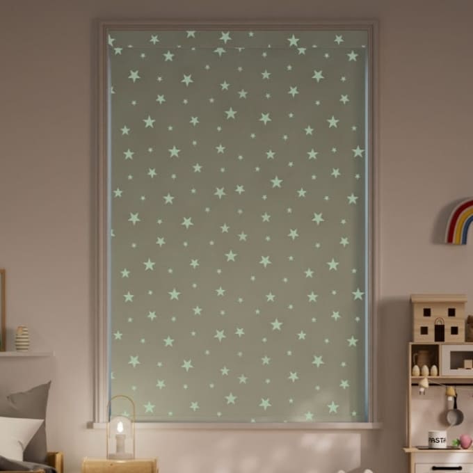 Stargazer Glow-in-the-Dark Kids’ Roller Shades 11048