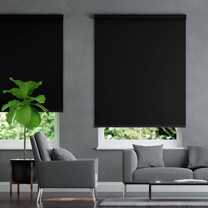 Super Value Vinyl Blackout Roller Shades 5536