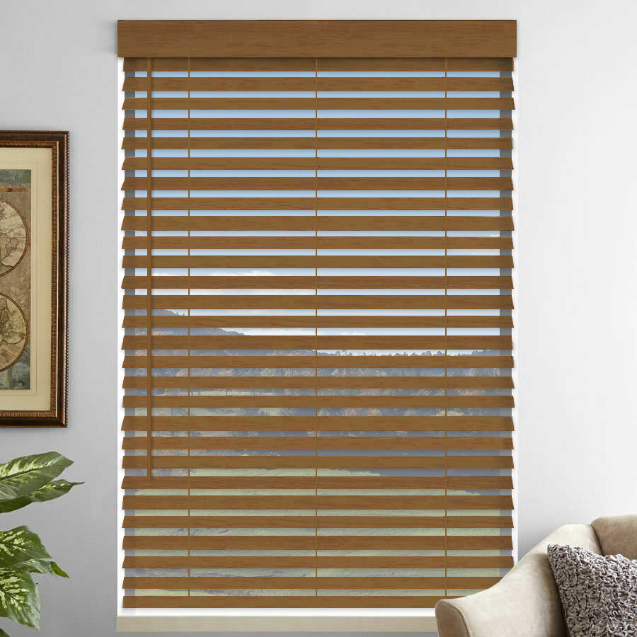 2" Premium Faux Wood Blinds - Tilt Only 1075