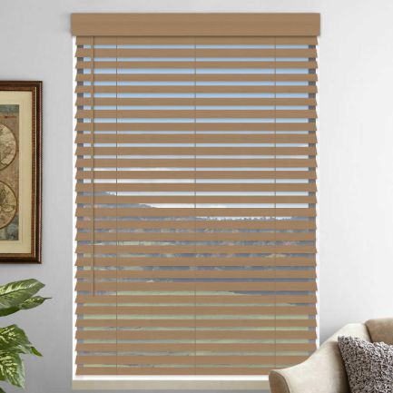 2" Premium Faux Wood Blinds - Tilt Only
