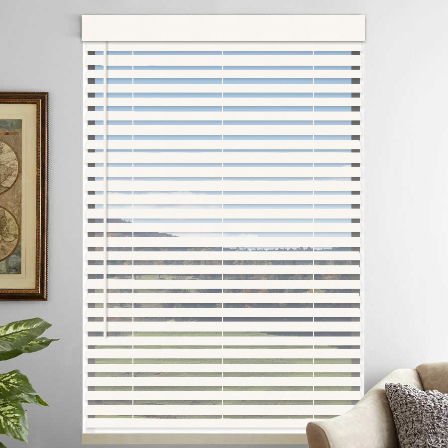 2" Premium Faux Wood Blinds - Tilt Only 1075