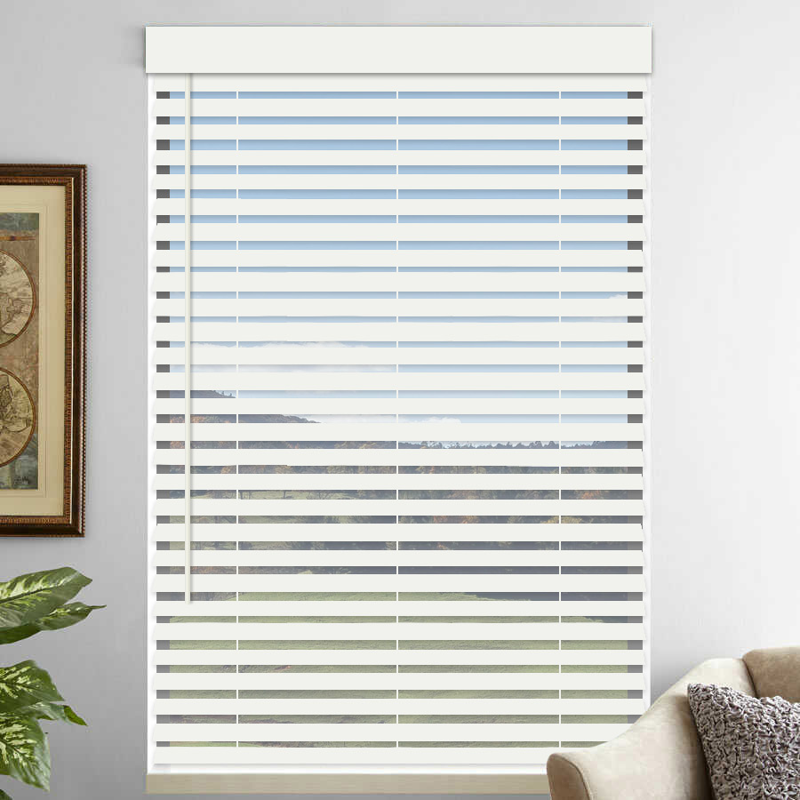 2" Premium Faux Wood Blinds - Tilt Only 1075