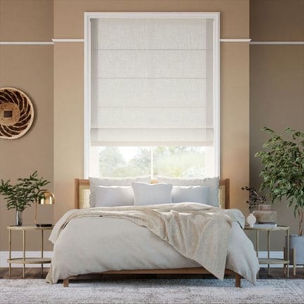 Decorative Roman Shades with Trim Borders