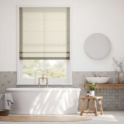 Decorative Roman Shades with Trim Borders