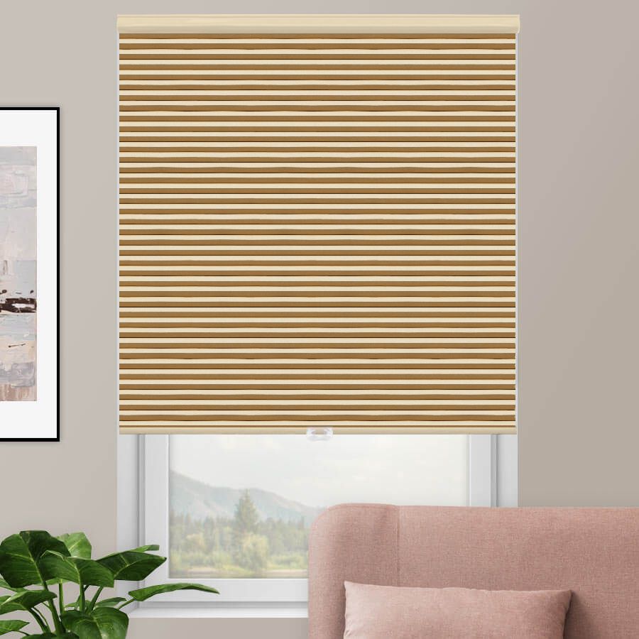 Designer Double Cell Blackout Honeycomb Shades 1032