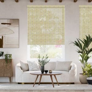 Designer Faux Woven Wood Roller Shades 1805