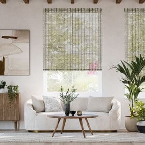 Designer Faux Woven Wood Roller Shades 1805