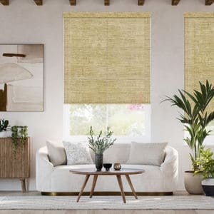 Designer Faux Woven Wood Roller Shades 1805