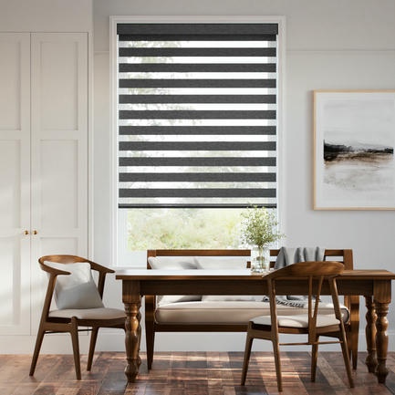 Designer Luxe Light Filtering Zebra Blinds
