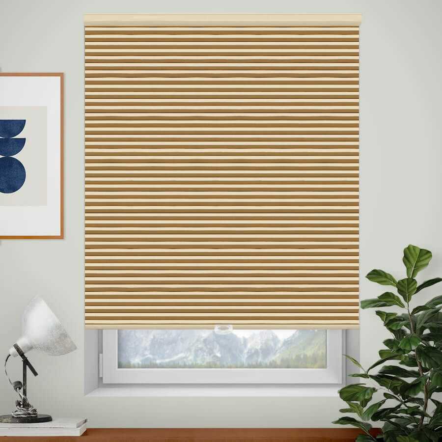 Designer Single Cell Blackout Honeycomb Shades 1386