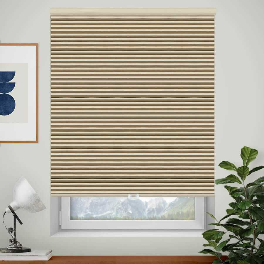 Designer Single Cell Blackout Honeycomb Shades 1386