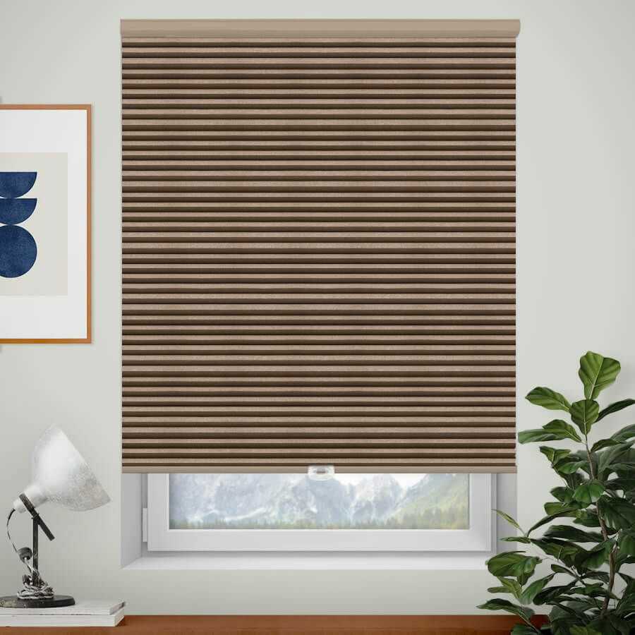 Designer Single Cell Blackout Honeycomb Shades 1386