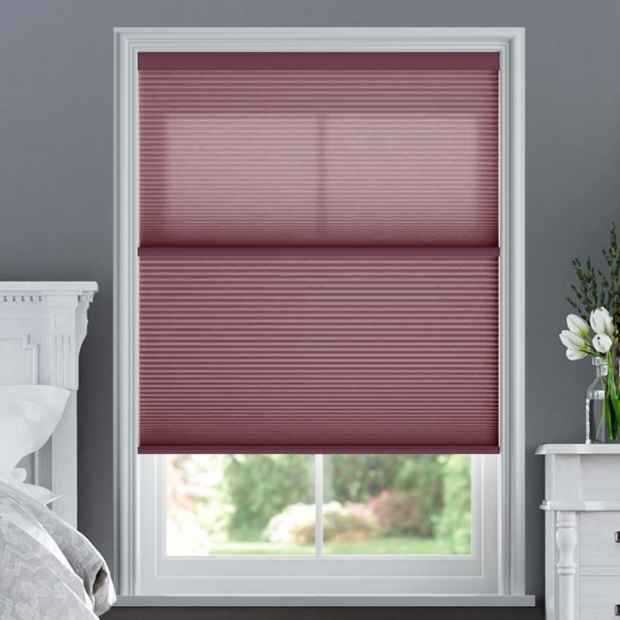 Designer Single Cell Day/Night Honeycomb Shades 1523
