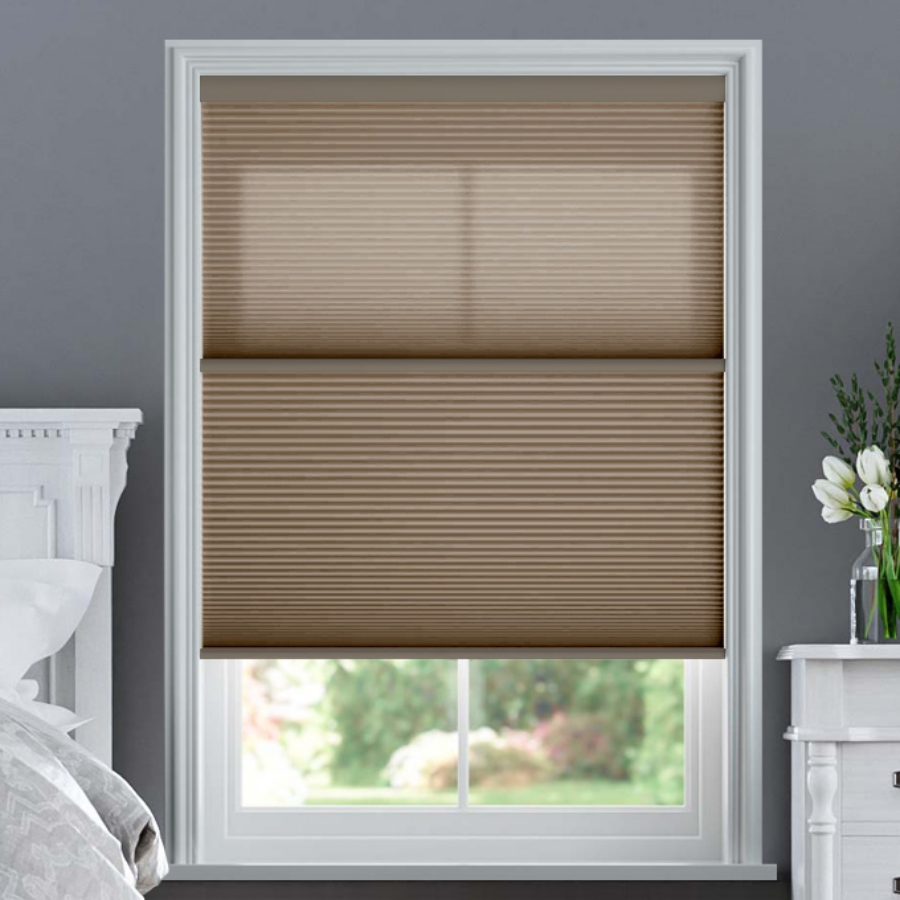 Designer Single Cell Day/Night Honeycomb Shades 1523