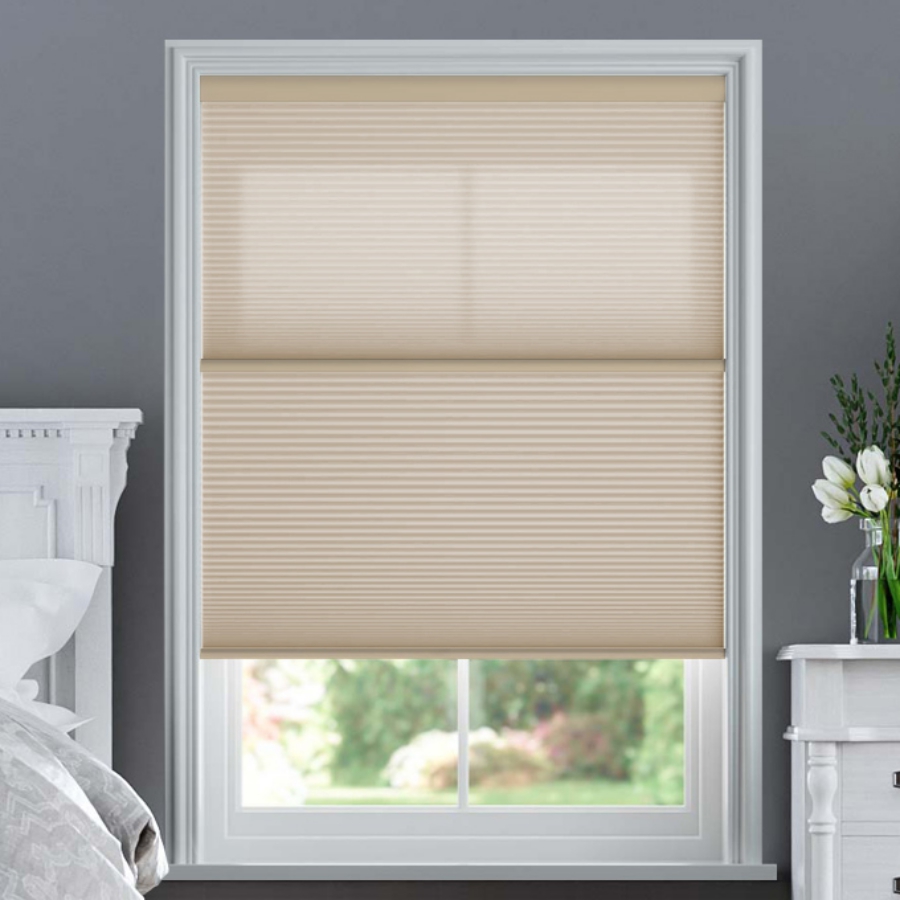 Designer Single Cell Day/Night Honeycomb Shades 1523