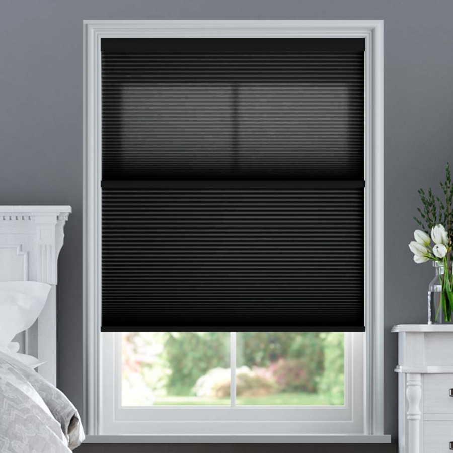 Designer Single Cell Day/Night Honeycomb Shades 1523