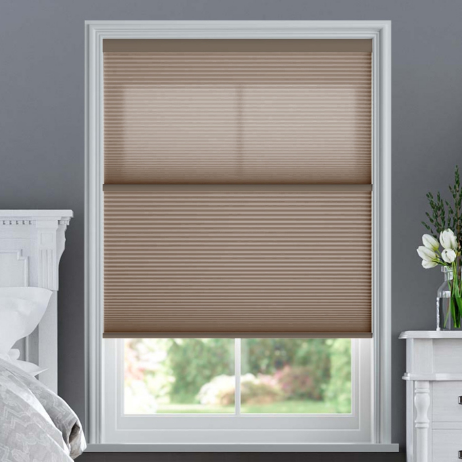 Designer Single Cell Day/Night Honeycomb Shades 1523