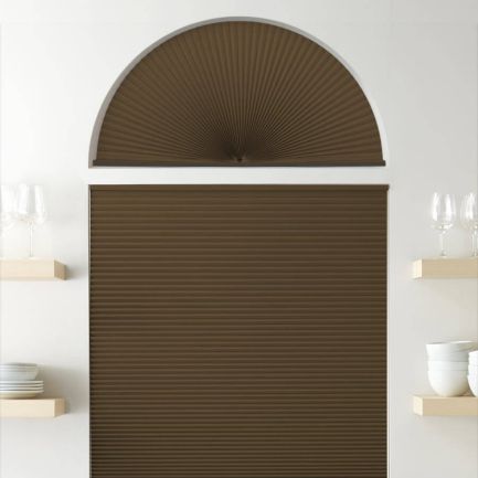 Double Cell Blackout Arch Window Shades