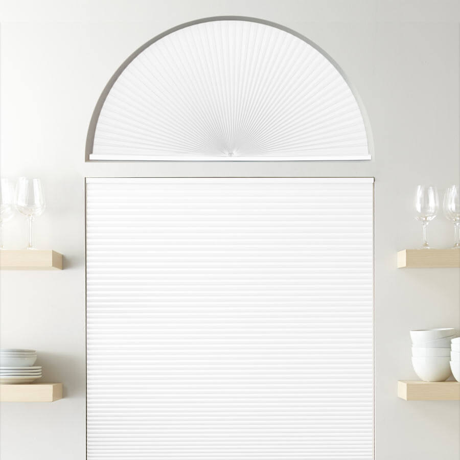 Double Cell Blackout Arch Window Shades 1279