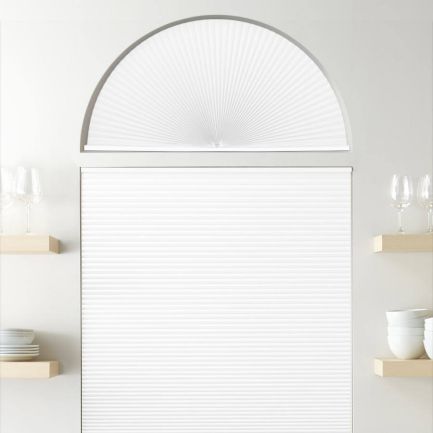 Double Cell Blackout Arch Window Shades