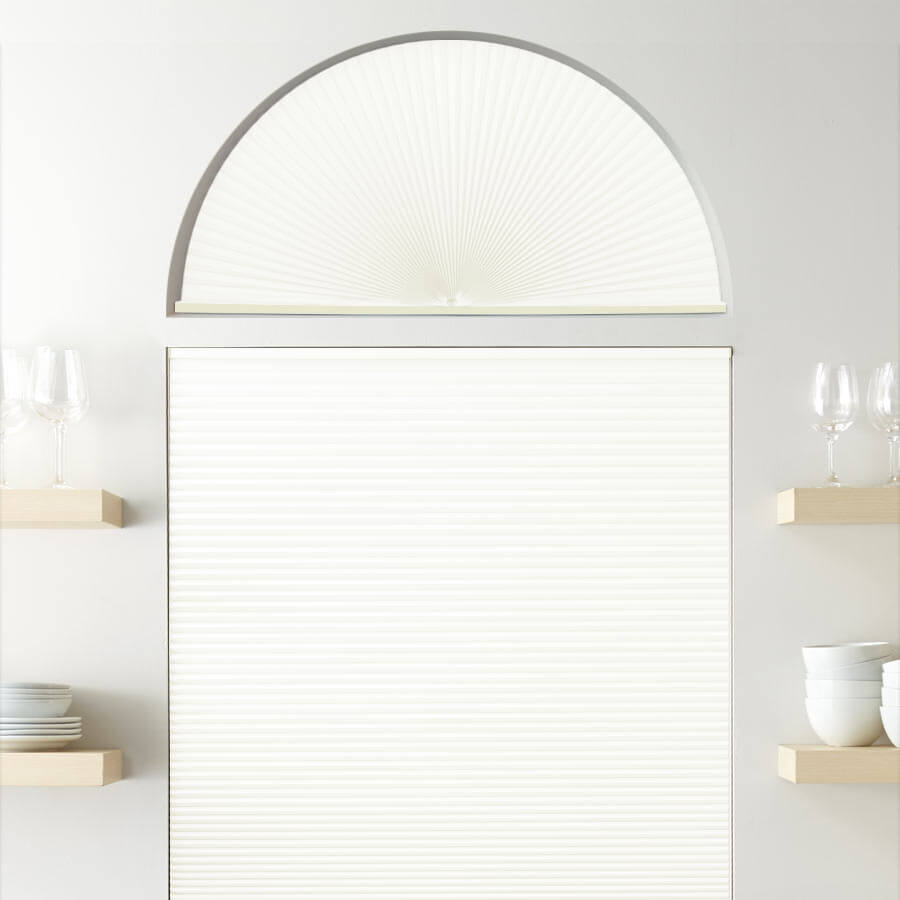 Double Cell Blackout Arch Window Shades 1279