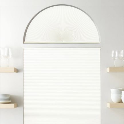 Double Cell Blackout Arch Window Shades