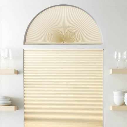 Double Cell Blackout Arch Window Shades