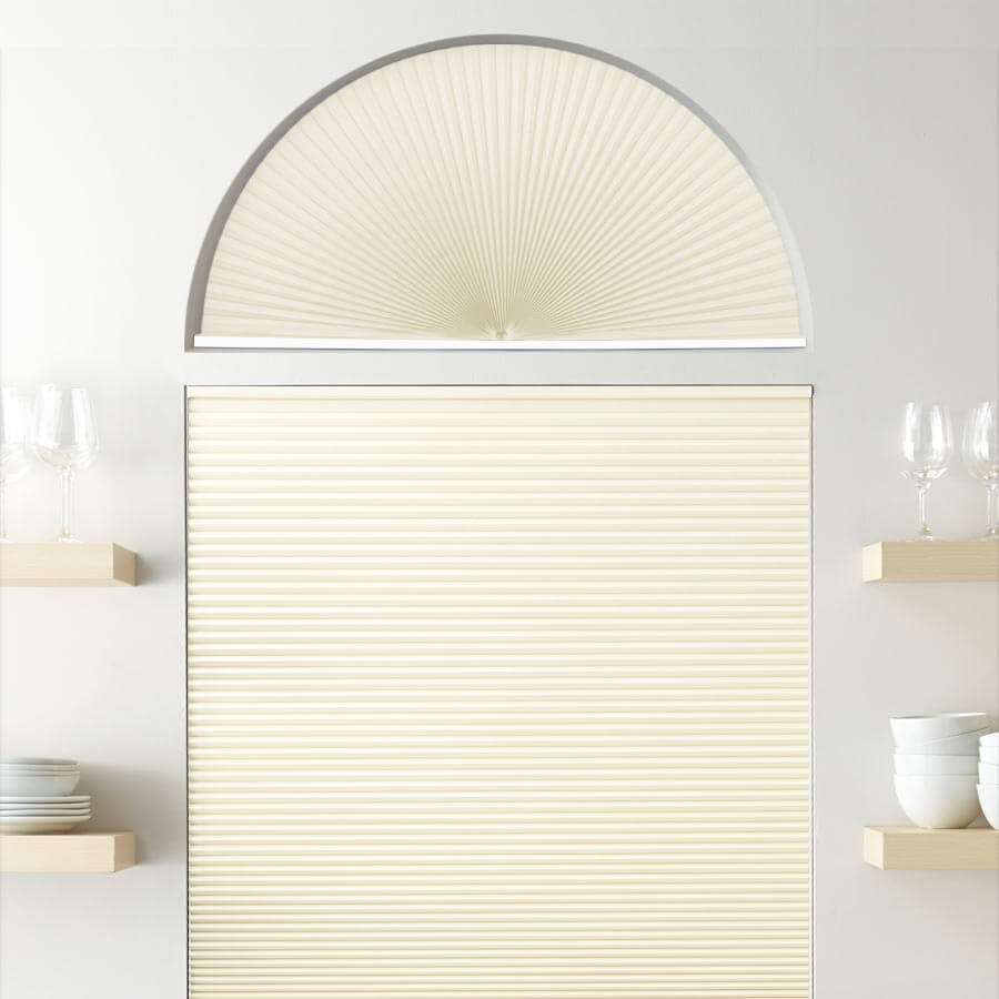 Double Cell Blackout Arch Window Shades 1279