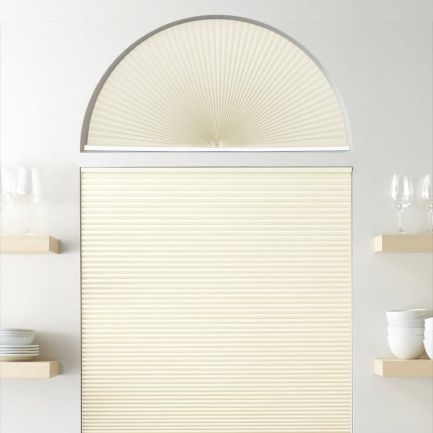Double Cell Blackout Arch Window Shades