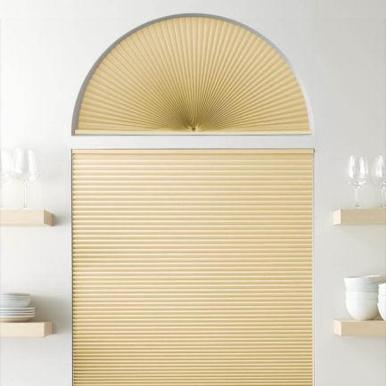 Double Cell Blackout Arch Window Shades