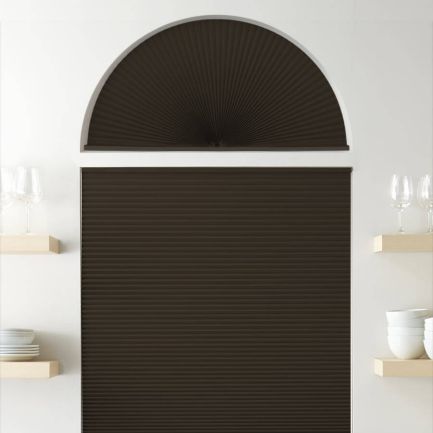 Double Cell Blackout Arch Window Shades