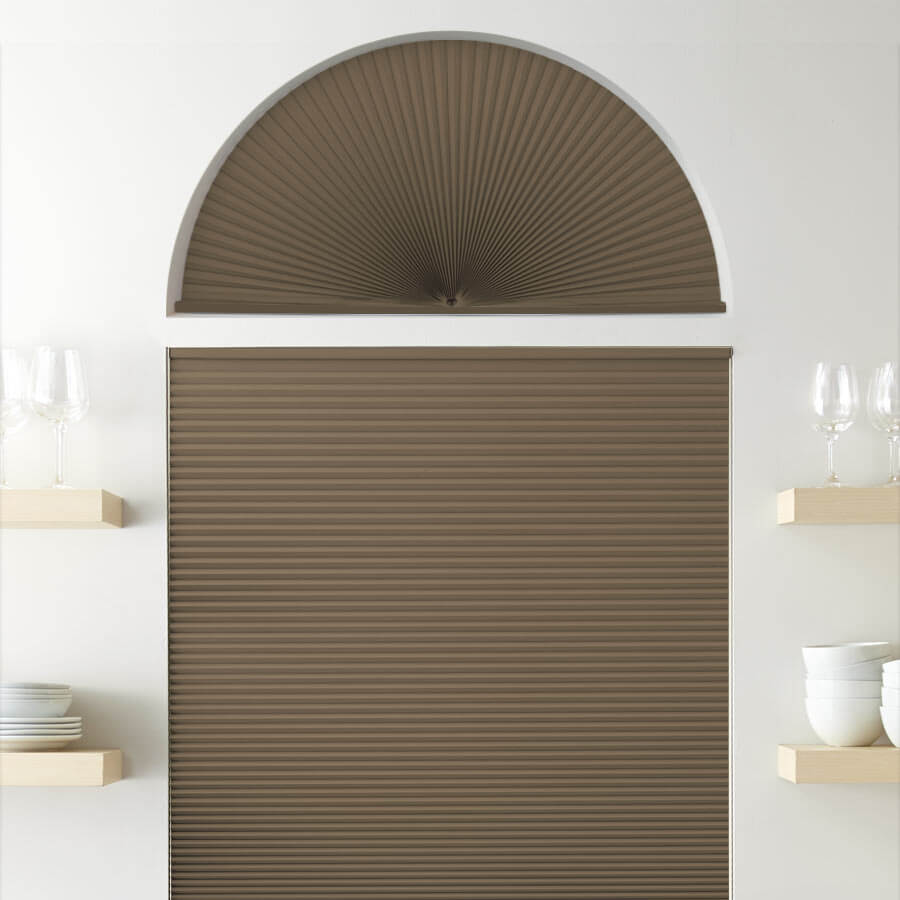 Double Cell Blackout Arch Window Shades 1279
