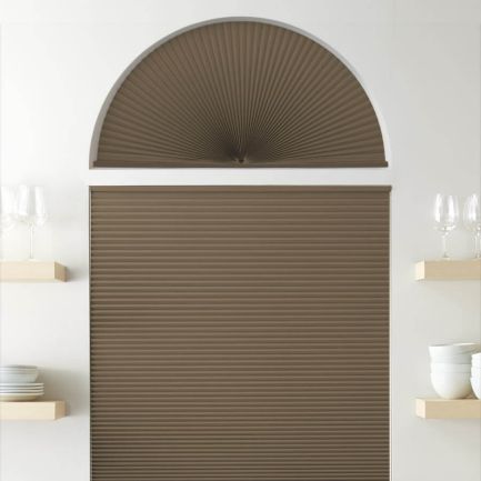 Double Cell Blackout Arch Window Shades