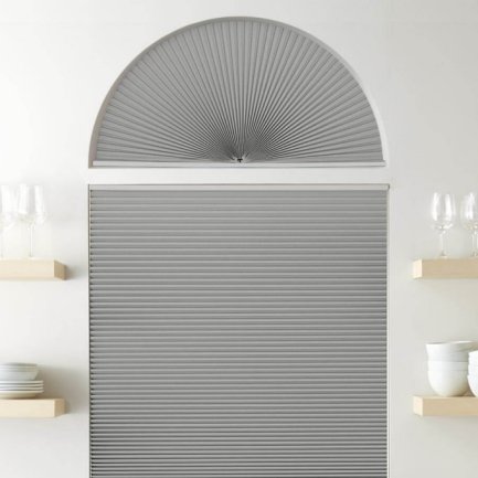 Double Cell Blackout Arch Window Shades