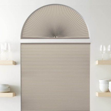 Double Cell Blackout Arch Window Shades