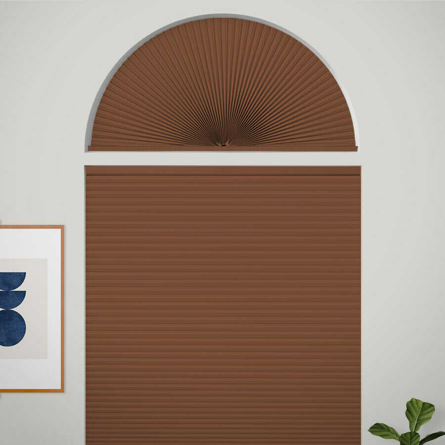 Double Cell Blackout Arch Window Shades 1279
