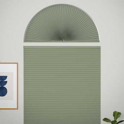 Double Cell Blackout Arch Window Shades