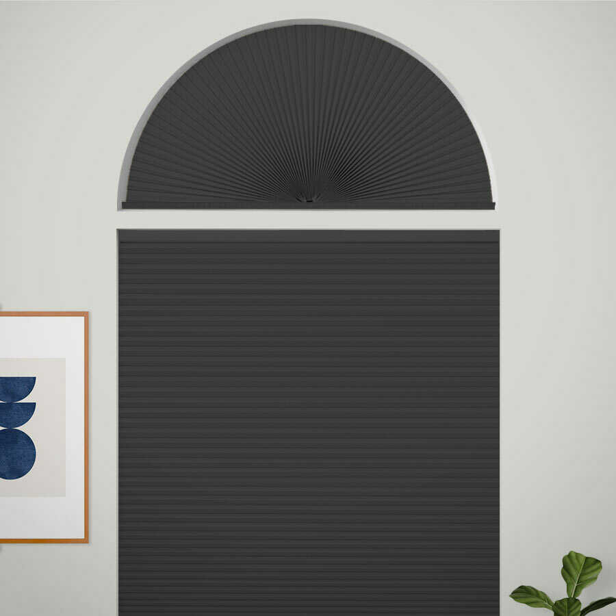 Double Cell Blackout Arch Window Shades 1279